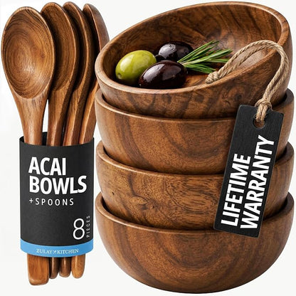 Zulay Kitchen Teak Wood Dipping Bowls by ZulayKitchen