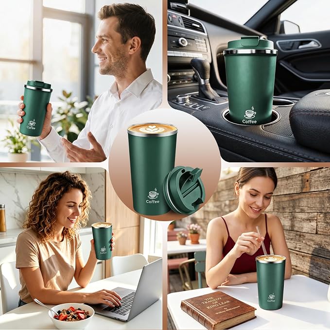 17oz Travel Coffee Mug, Leakproof Vacuum Coffee Cup Insulated Tumbler | 304 - Image 7