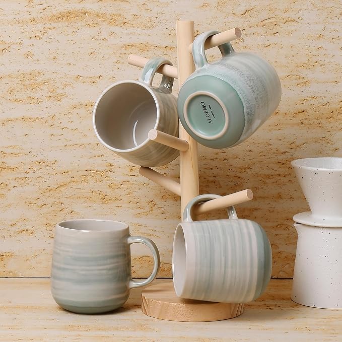 Coffee Mugs Set of 4, 12oz Stoneware Coffee Cups - Image 9