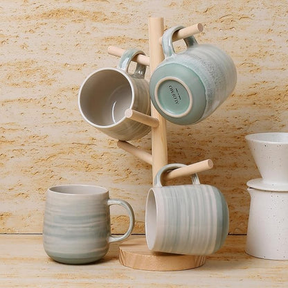 Coffee Mugs Set of 4, 12oz Stoneware Coffee Cups - Image 9