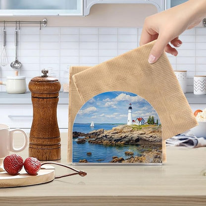 Napkin Holder, Lighthouse on Beach Napkin Holder - Image 5