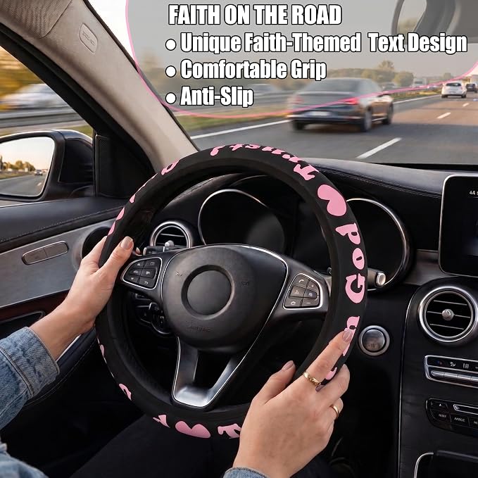 Christian Trust in God Car Steering Wheel Cover - Image 4