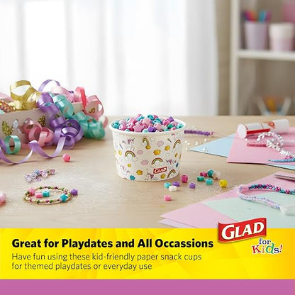 Glad for Kids Unicorn Paper Mini Snack Bowls, Lids Not Included - Image 5
