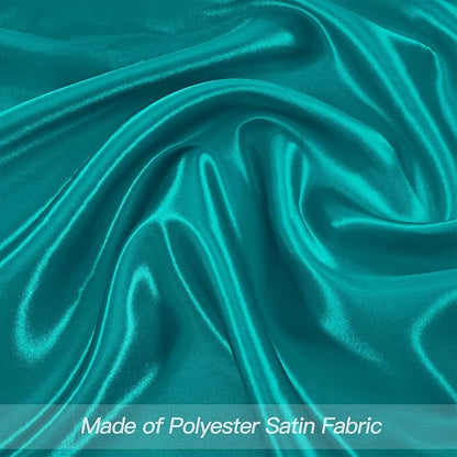 P Pothuiny 24 Pcs Teal Satin Napkins 17 x 17 Inch, Satin Cloth Napkins | Square - Image 4