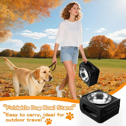 Elevated Dog Bowls for Large Dogs 5 Adjustable Heights 7.5"-15.4", 2 X-Large - Image 9