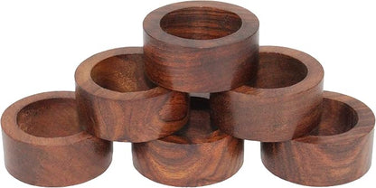 COTTON CRAFT Solid Wood Napkin Rings - Image 5