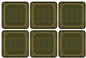 Pimpernel Shagreen Leather Coasters Set of 6 by Pimpernel