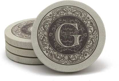 Thirstystone Monogram Coasters, All Natural Stone - Image 4
