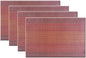Table Mats for Dinner Washable Easy to Clean PVC Placemat for Kitchen Table Heat-resistand Woven Vinyl Placemats (4, Red)