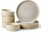 Famiware Star Stoneware Dinnerware Set, Cappuccino White | 10.5" Flat Dinner by Famiware