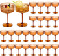 Jingmore 24 Pcs Ribbed Martini Glasses 10 oz Disposable Plastic Vintage Ribbed by Jingmore