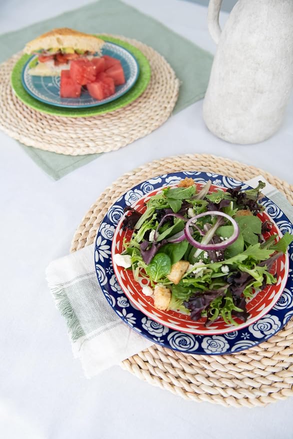 Dinner Plates - Mismatched Colorful Dinnerware Set of 6 - Fun Decorative Cute - Image 7