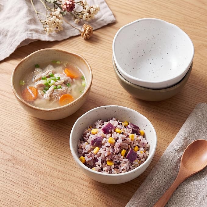 8 oz Set of 4 Ceramic Small Bowls, Cereal Bowls - Image 5