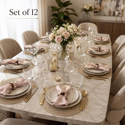 Blush Gold Epoxy Napkin Rings, blush & gold finish, farmhouse & wedding table - Image 8