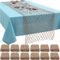 SATINIOR Fish Net Party Decorations 12 x 72'' Fishing Net Table Runner by SATINIOR