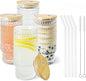 4 Pcs 11 oz Drinking Glasses Cups Set by ICESIP