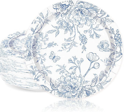WRAPAHOLIC 25Pcs Floral Paper Plates - Image 3