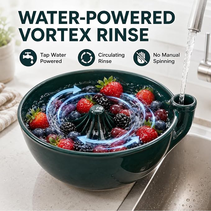 2026 Upgrade Self Spinning Berry Washing Bowl | Berry Bowl - Image 2