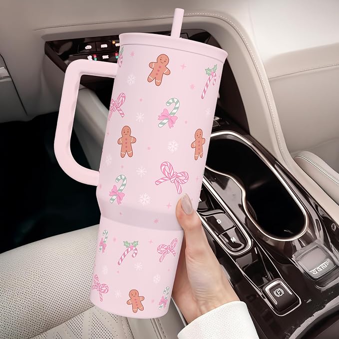 SANDJEST Christmas Theme 40oz Slider Tumbler - Image 7