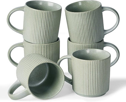 famiware Coffee Mug Set for 6, Star 12 oz Catering Mugs Cup Set by Famiware
