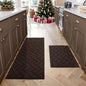 hicorfe Kitchen Rugs and Mats Sets,2 Pieces Super Absorbent Polypropylene Non-Slip Rug,Soft Comfort Floor Mat,Washable for Kitchen,Hallway,Office,Sink,Laundry(20" x 32" + 20" x 59",Coffee