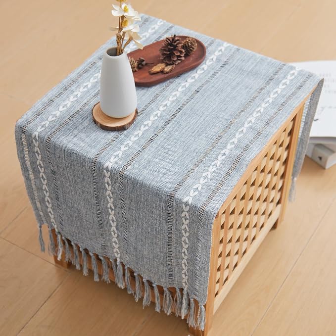 Farmhouse Rustic Blue Table Runner - Image 4