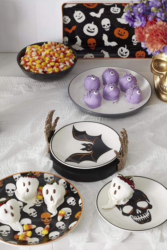 Oneida Dinnerware Set, Vintro Halloween Accent Plates, Dishwasher Safe - Image 7