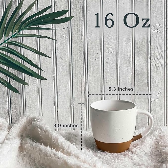 Mora Ceramic Large Latte Mug Set of 4, 16oz - Image 2