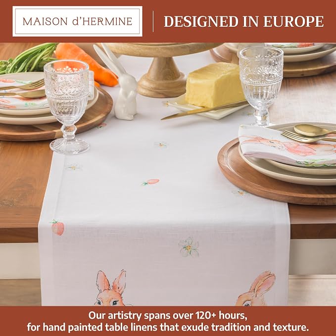 Maison d' Hermine Table Runner 100% Cotton 14.50" x 72" | Table Runners 72 - Image 2
