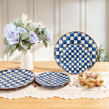 U-QE 20PCS Blue Plastic Plates for Party - Image 4
