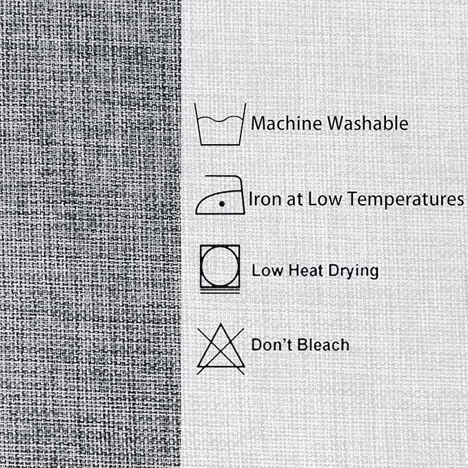 Hiasan Faux Linen Rectangle Tablecloth - Wrinkle and Stain Resistant Washable Table Cloth for Kitchen Dining Room Holiday Table Cover for Party Dinner, Grey, 60 x 120 Inch