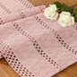 MLMC Pink Boho Table Runner Farmhouse Macrame Woven Table Runner 12x60 Inch | by MLMC