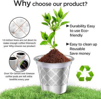Reusable k Cup Coffee Filters, Universal stainless steel Refillable k Cups - Image 4
