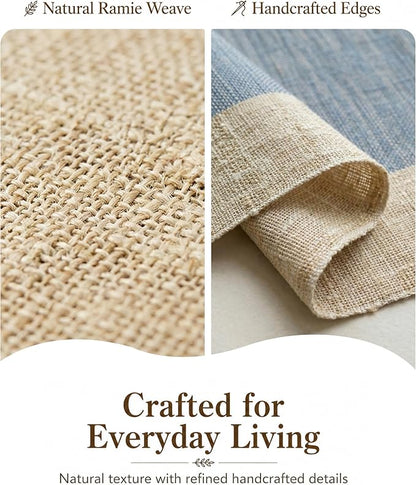 Table Runner, 13.8" × 72", 100% Natural Ramie, Handwoven | 100% Natural Ramie - Image 5