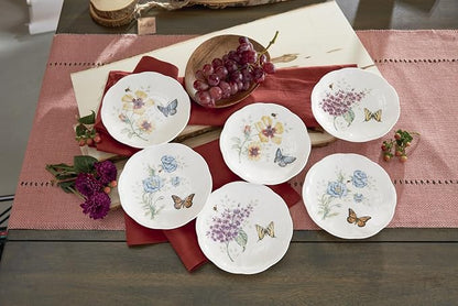 Lenox Butterfly Meadow 6-Piece Tidbit Plates, Dessert Plate Set - Image 6