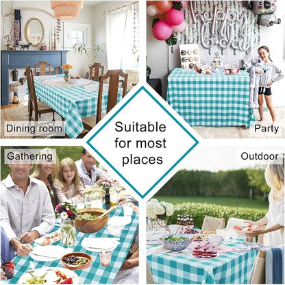 Checkered Tablecloth Square, 30 x 30 Inch - Image 4