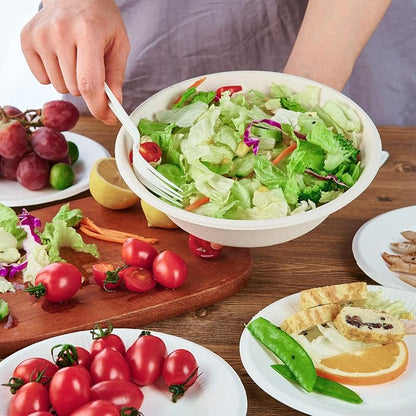 70 Pack 32 OZ Large Compostable Disposable Paper Bowls - Image 5