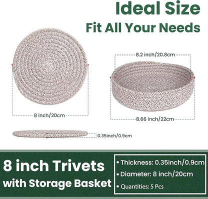 8 Inch Trivets for Hot Dishes, Hot Pots and Pans, Thick Heat Resistant - Image 2