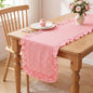 Eternal Beauty 14x120 Gingham Ruffle Table Runner by EternalBeauty