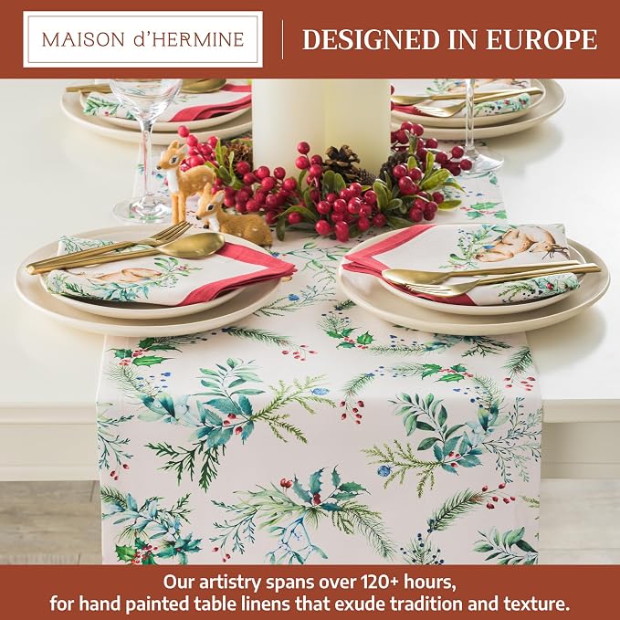 Maison d' Hermine Table Runner 100% Cotton 14.50" x 108" | Table Runners 108 - Image 2
