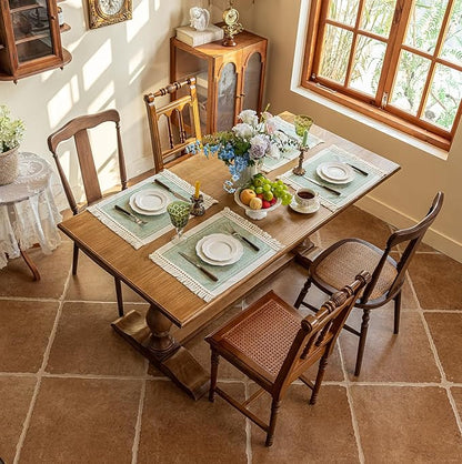 14x18 Medallion Placemats Waterproof Rustic Farmhouse Mats | Tired of messy by UWWGKK