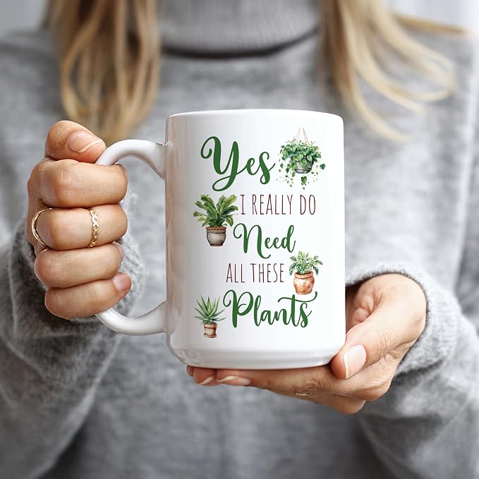 Hogg Yes I Really Do Need All These Plants Mug, 15 oz Ceramic Gardener Coffee - Image 5