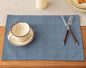 Linen Checked Placemats Set of 6, Machine Washable, Thick Textured Farmhouse by Aoztio