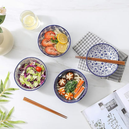 Selamica Ceramic Ramen Bowls Set, 15 OZ Noodle Bowls - Image 4