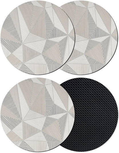 Geometric Minimalist Coasters Set of 4, Absorbent Coasters by Unknown