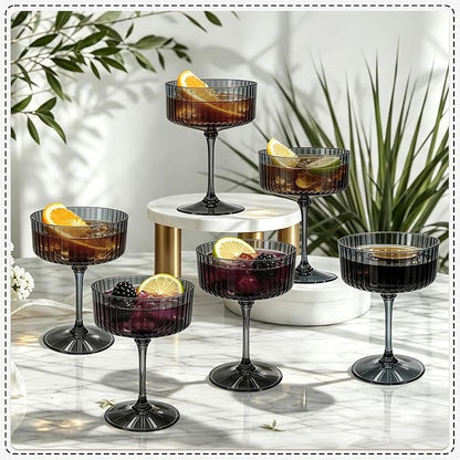 12PCS Plastic Martini Glasses, Unbreakable Reusable Champagne Coupe, Removable - Image 4