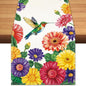 Summer Hummingbird Table Runner Spring Daisy Floral Burlap Table Runners by BEAUTYROMANCEFORYOURLIFE