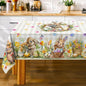 Easter Tablecloth 60 x 104 Inch Rectangle, Easter Bunny Table Cloth Buffalo Check Plaid Kitchen Table Cover for Dining Room Spring Oblong Tablecloth Indoor Decor