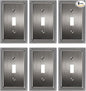 6-Pack Single Toggle Light Switch Cover Plate, Pearls Decorative Switch Plate Covers, Antique Silver 1 Gang Metal Wall Plate, Corrosion Resistant