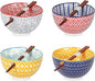 Selamica Ceramic Ramen Bowls Set, 15 OZ Noodle Bowls by Selamica